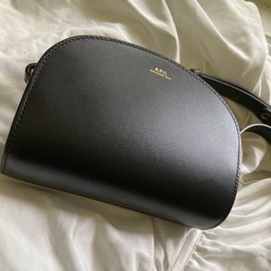 A.P.C. Black Mini Half Moon Bag